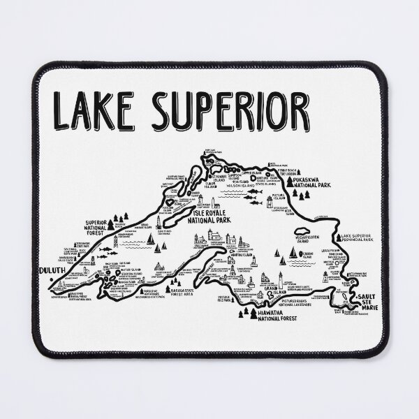 Item preview, Lake Superior Map  designed and sold by fiberandgloss.