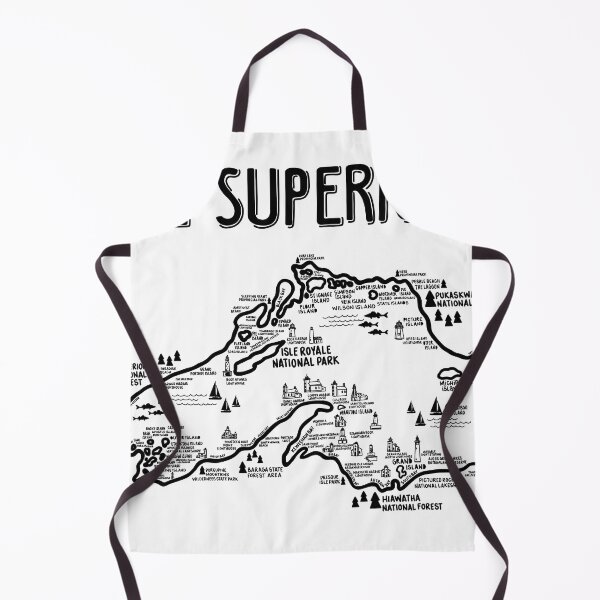 Item preview, Lake Superior Map designed and sold by fiberandgloss.