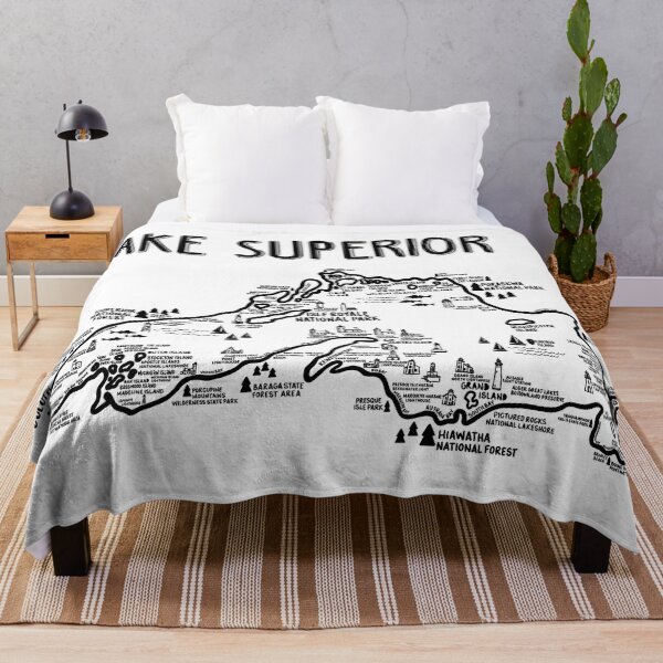 Item preview, Lake Superior Map designed and sold by fiberandgloss.