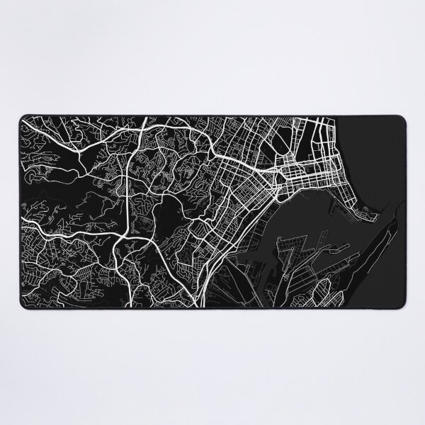 Item preview, Durban City Map of KwaZulu-Natal, South Africa - Full Moon designed and sold by deMAP.