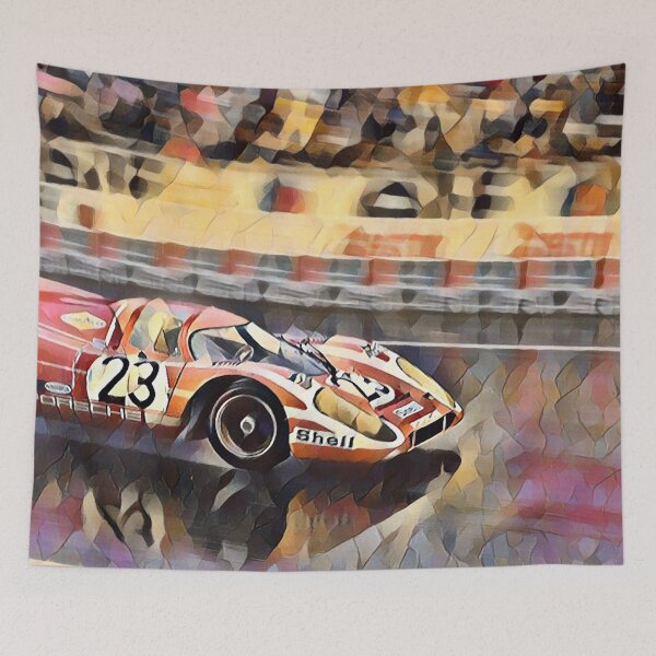 Item preview, 917 KVB Racing at Le Mans Poster - Classic Porsche 917 Le Mans designed and sold by Road To Track.
