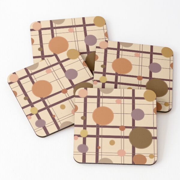 Item preview, Clean Brown Lines and Brown Pink and Purple Dots designed and sold by AMSonArt.