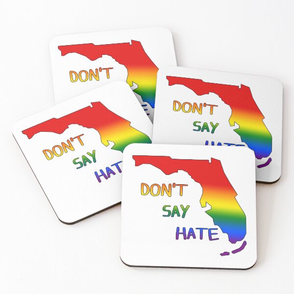 Item preview, Don't Say Hate - Oppose Don't Say Gay - Rainbow Florida Silhouette - LGBTQIA2S+ designed and sold by SayWhatYouFeel.