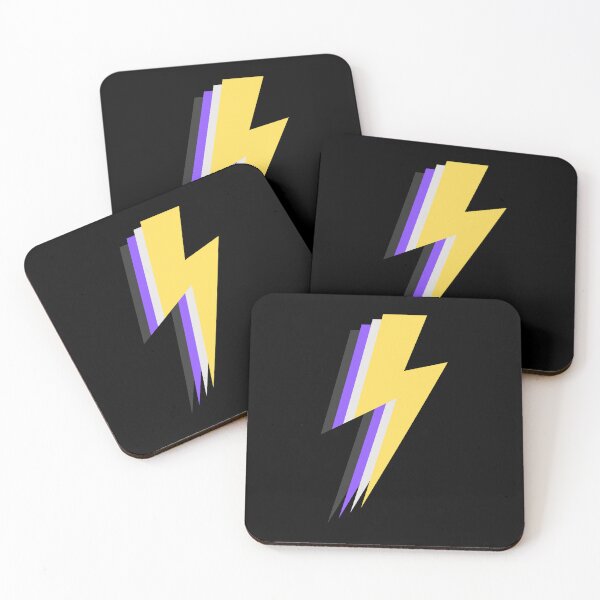 Item preview, Subtle Nonbinary Pride Flag, Discreet Enby Trendy Lightning Bolt, LGBTQ designed and sold by SweetestPrints.