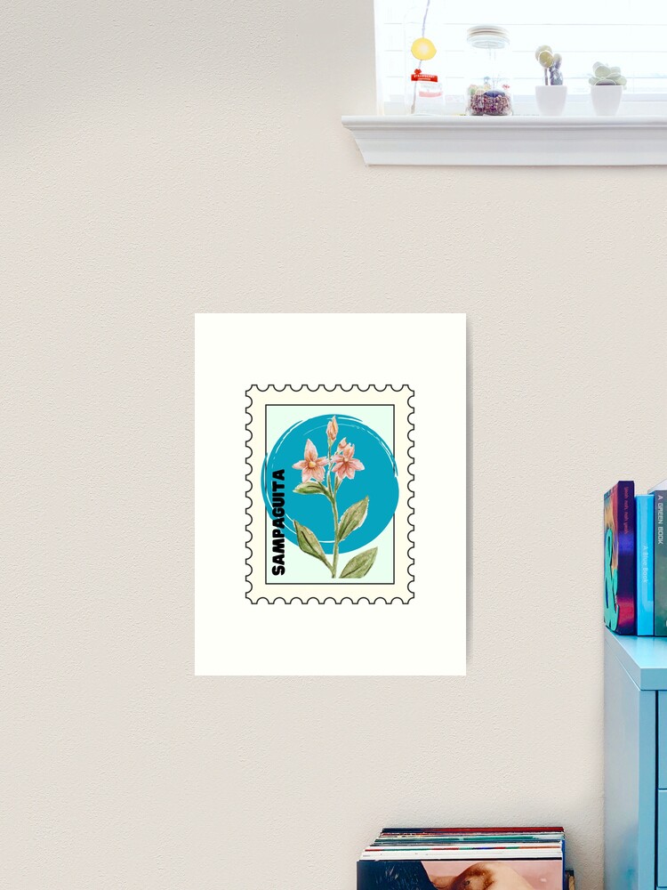 Sampaguita, flower portrayed in a stamp
