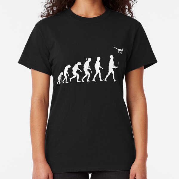 Evolution of Man - Drone Pilot Edition White Classic T-Shirt