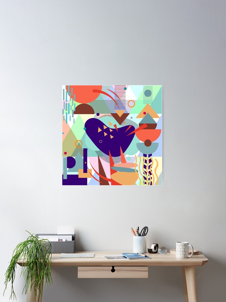 Thumbnail 1 of 3, Poster, Geometric fantasy designed and sold by HaPi88.