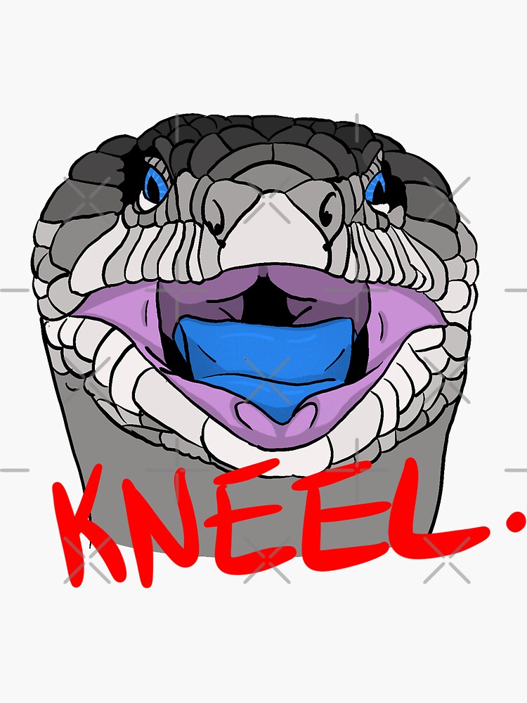 Thumbnail 3 of 3, Sticker, KNEEL. -Skink designed and sold by gingysaurusrex.