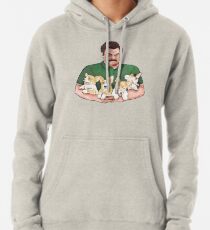 Ron Swanson Holding Corgi Welpen Hoodie