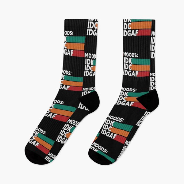 Item preview, MOODS IDK IDC IDGAF Funny Sarcastic Saying With Distressed Retro Sunse designed and sold by faithinkindness.