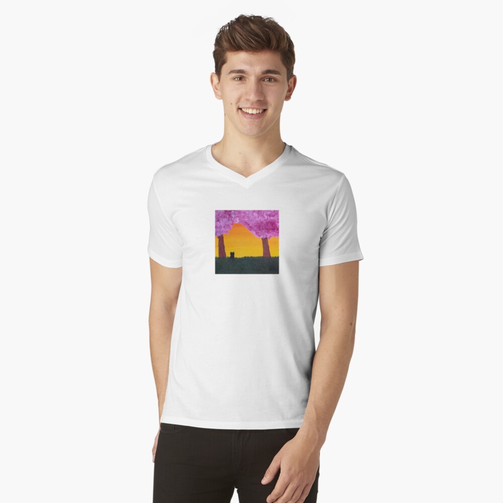 Item preview, V-Neck T-Shirt designed and sold by catladyjoy.