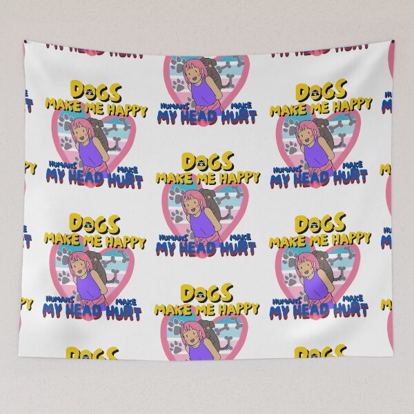 Item preview, Dogs Make Me Happy Humans Make My Head Hurt designed and sold by JAdotdotDesigns.