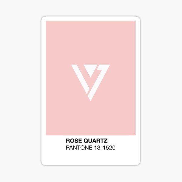 DIECISIETE Símbolo de Cuarzo Rosa Pegatina