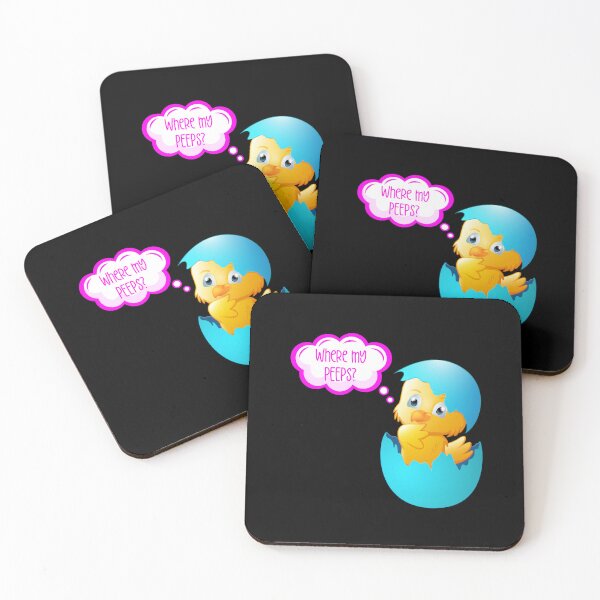 Item preview, Where My Peeps? (on Black) designed and sold by PawsitiveMum.