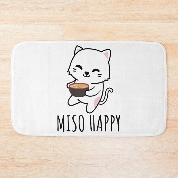 Item preview, Miso Happy - Cute Japanese Food Anime Cat Kawaii Pun designed and sold by EstelleStar.