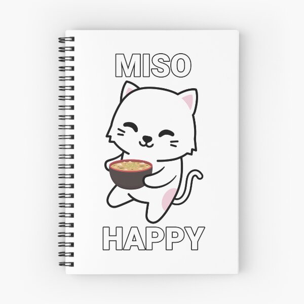 Item preview, Miso Happy - Cute Anime Cat Kawaii Pun designed and sold by EstelleStar.