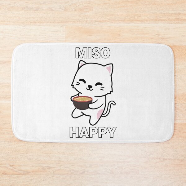 Item preview, Miso Happy - Cute Anime Cat Kawaii Pun designed and sold by EstelleStar.