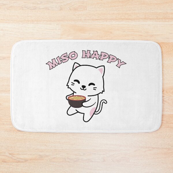 Item preview, Miso Happy - Cute Japanese Food Anime Cat Kawaii Pun designed and sold by EstelleStar.