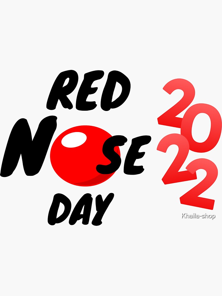 "red nose day 2022" Sticker by Redbubble