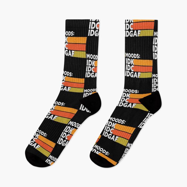 Item preview, MOODS IDK IDC IDGAF Funny Sarcastic Saying With Distressed Retro Sunse designed and sold by faithinkindness.