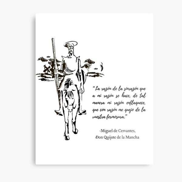 Impressions Metalliques Sur Le Theme Don Quijote Redbubble