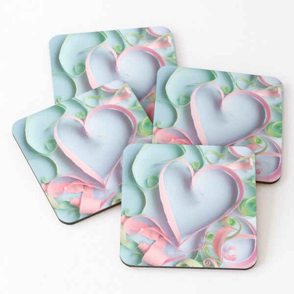 Item preview, Pink paper heart on blue designed and sold by Natalie Board.