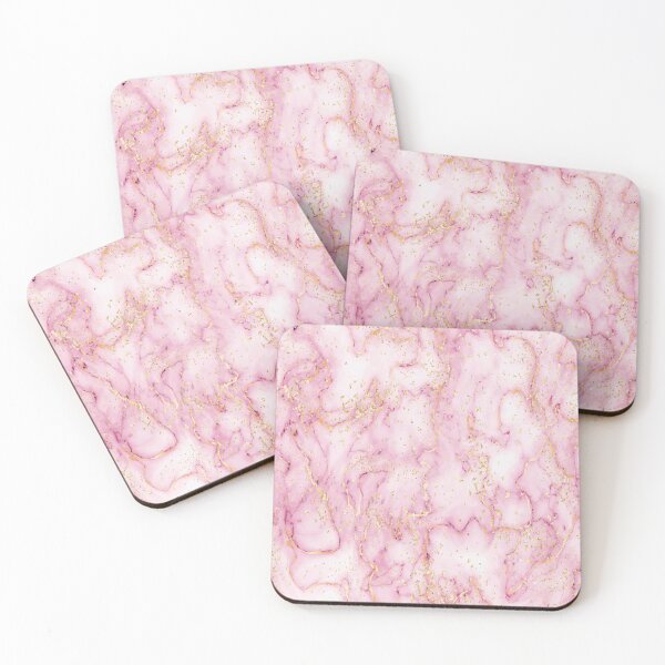 Item preview, Pink Girly Trendy Golden Marble watercolor modern art abstract designed and sold by Cheeky Companions.