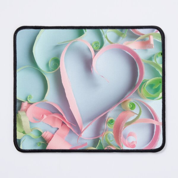 Item preview, Pink paper heart on blue designed and sold by Natalie Board.