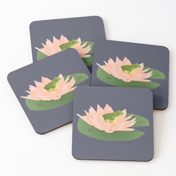 Item preview, Water Lily Frog -U- graphic piece designed and sold by B00RISH.