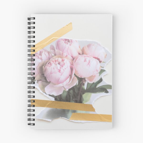 Item preview, Pink peony inkjet print with washi tape designed and sold by Natalie Board.