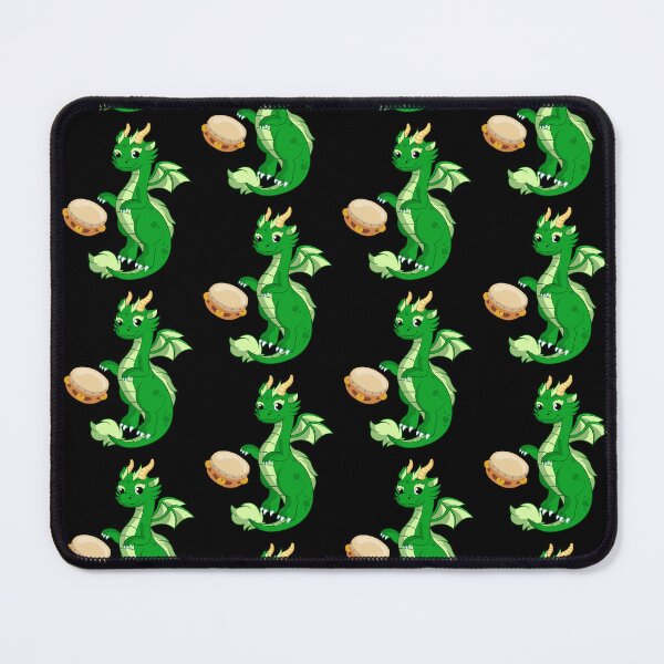 Item preview, Dragon Playing Tambourine ,Funny Good Dragon Tambourine Lovers Green Design designed and sold by pedrored369.
