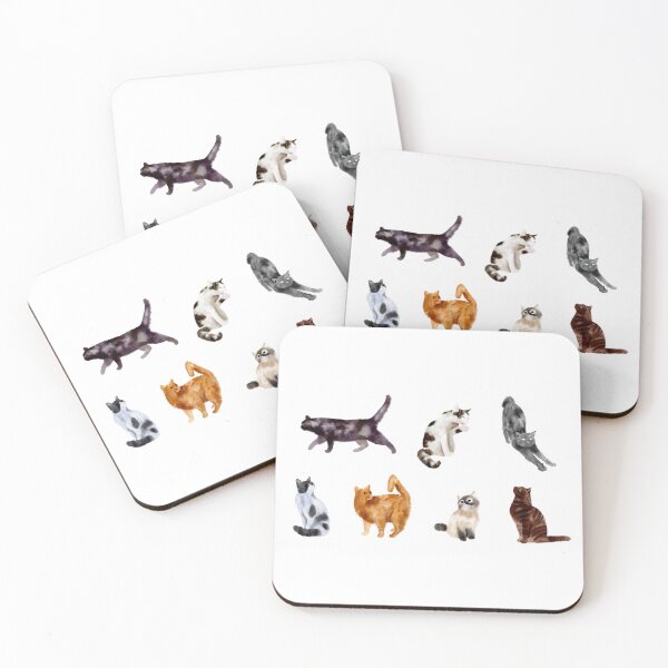 Item preview, Watercolor Cats designed and sold by SunkissedBlue.