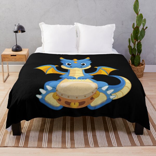 Artikelvorschau, Drache, der Tamburin spielt, lustiges gutes Drache-Tamburin-Liebhaber-blaues Design entworfen und verkauft von pedrored369.