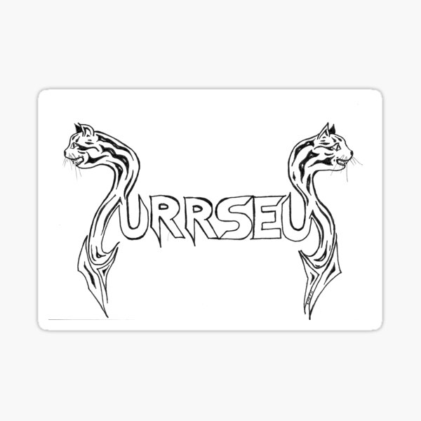 Purrseus - Perseus Band Logo With Cats Sticker