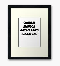 Manson Married Framed Print