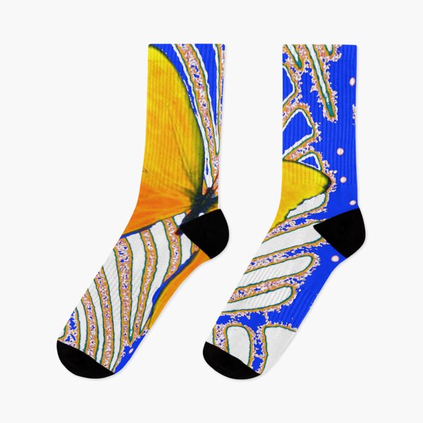 Item preview, ART DECO GOLDEN BUTTERFLY BLUE ABSTRACT PATTERN ART designed and sold by sharlesart.
