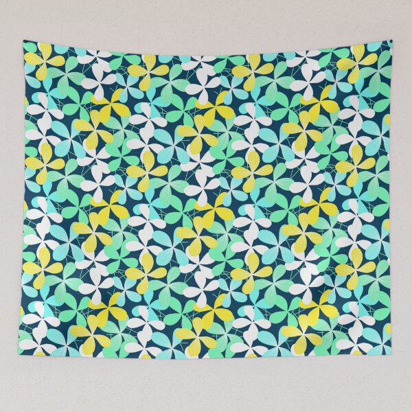 Item preview, Green floral shapes and lines designed and sold by AdamFahey.