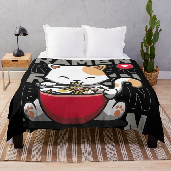 Item preview, Cute Cate Eating Ramen Noodles, Kawaii Kittie Eating Japanese Noodle designed and sold by Cheeky Companions.