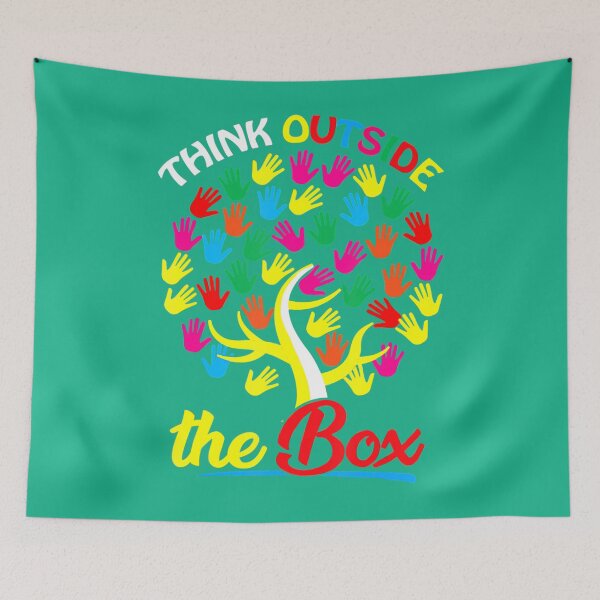 Item preview, Think Outside The Box Tree Hand Puzzle Autism Awareness Day  designed and sold by blackcowgirls.