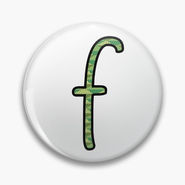 Item preview, Green Leaves lowercase letter f designed and sold by UrsulaFashion.
