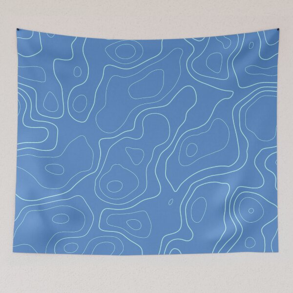Item preview, Faded Denim Topographic Map Pattern designed and sold by SusanEileenEvans.
