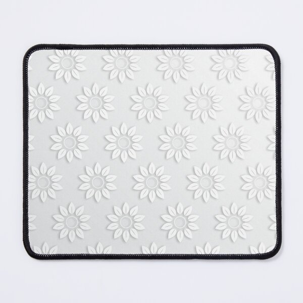 Item preview, White on White Daisy Pattern designed and sold by SusanEileenEvans.