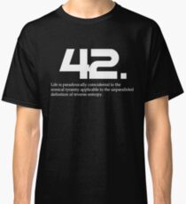The meaning of life is 42 - Hitchhiker's Guide to the Galaxy Classic T-Shirt
