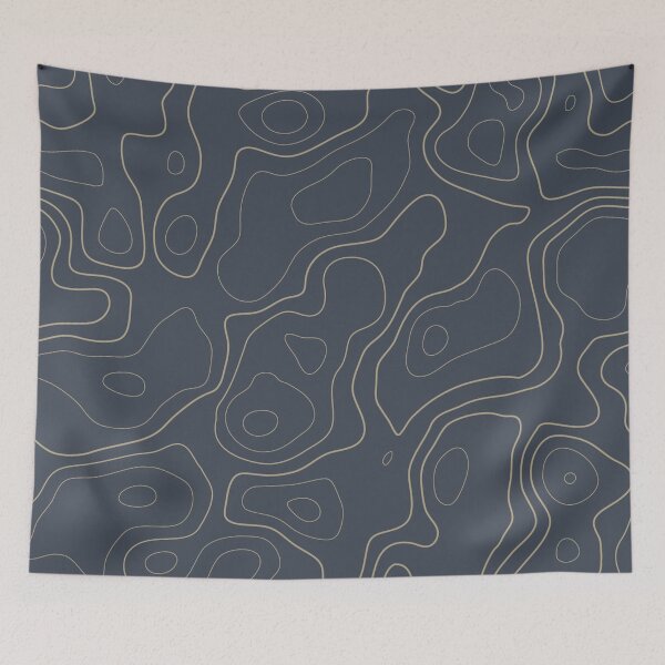 Item preview, Charcoal Gray Topographic Map Pattern designed and sold by SusanEileenEvans.