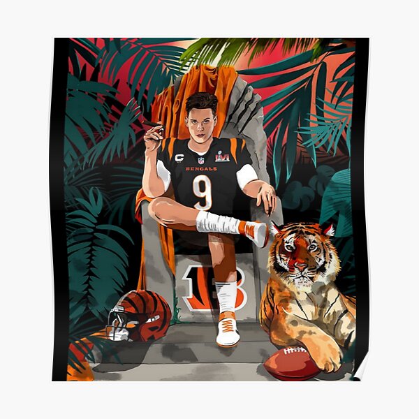 Burreaux TIger Joe Burrow AFC Cincinnati Bengals T Shirt - Jolly Family  Gifts