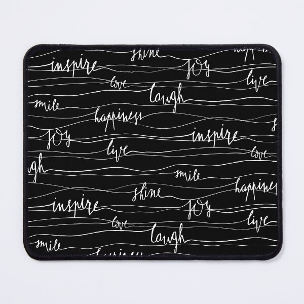 Item preview, Inspirational Pattern of Uplifting Words, White on Black designed and sold by SusanEileenEvans.