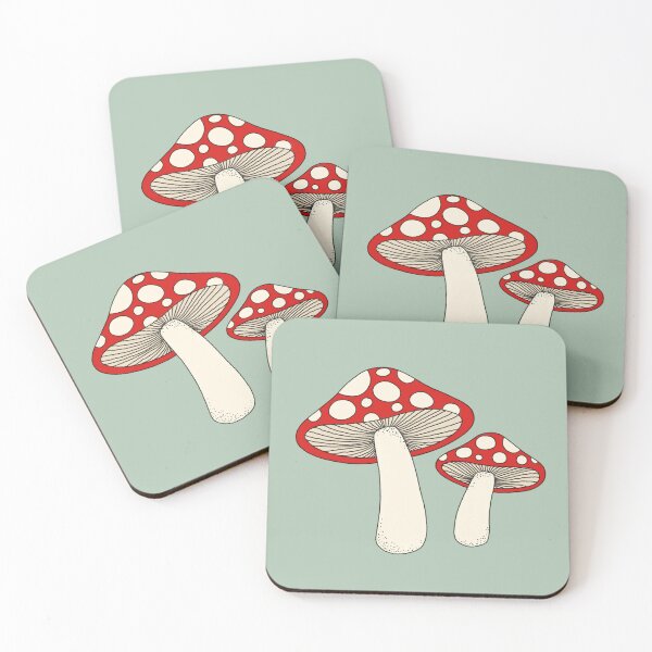 Item preview, Spotted Red Mushrooms designed and sold by ensdraws.