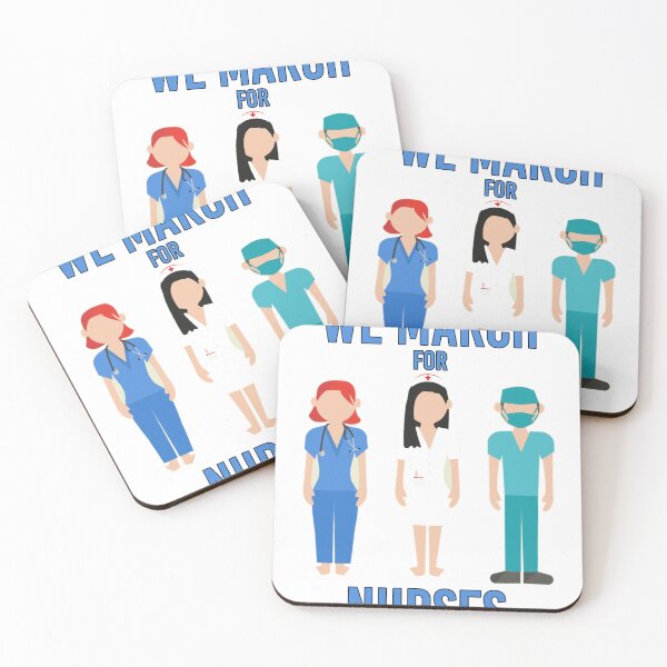 Item preview,  We March for Nurses - Cute Stand with Nurses designed and sold by Amazing Arts Designs.