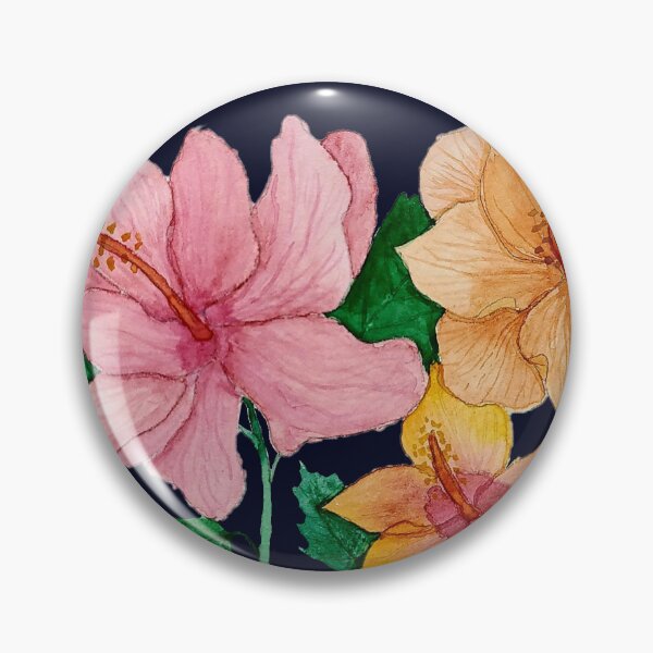 Artikelvorschau, Hibiskus in den Tropen auf Navy entworfen und verkauft von WallaceColor.