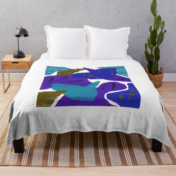 Item preview, Tropical brushed purple blues and gold designed and sold by TracyDDigitals.